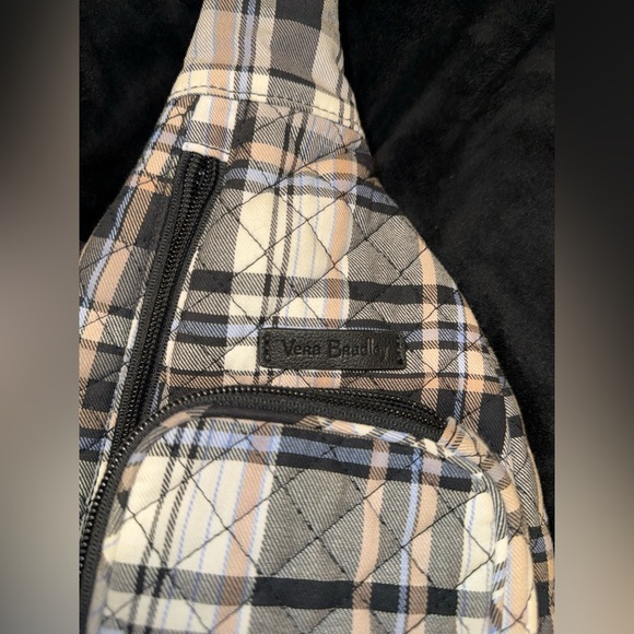 Vera Bradley Checkered Backpack - Black, Tan, Cream - Picture 10 of 16